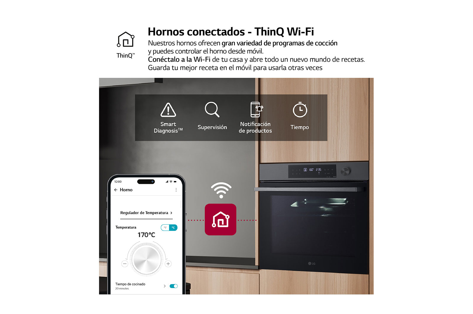 LG Horno Pirolítico Instaview 76L A+ con sistema de limpieza Blue EasyClean, acero negro mate, WS7D7631WB