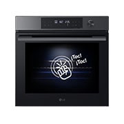 LG Horno Pirolítico Instaview 76L A+ con sistema de limpieza Blue EasyClean, acero negro mate, WS7D7631WB