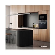 LG Horno Pirolítico Instaview 76L A+ con sistema de limpieza Blue EasyClean, acero negro mate, WS7D7631WB