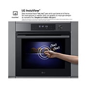 LG Horno Pirolítico Instaview 76L A+ con sistema de limpieza Blue EasyClean, acero negro mate, WS7D7631WB