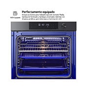 LG Horno Pirolítico Instaview 76L A+ con sistema de limpieza Blue EasyClean, acero negro mate, WS7D7631WB