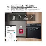 LG Horno Pirolítico Instaview 76L A+ con sistema de limpieza Blue EasyClean, acero negro mate, WS7D7631WB