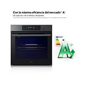 LG Horno Pirolítico Instaview 76L A+ con sistema de limpieza Blue EasyClean, acero negro mate, WS7D7631WB