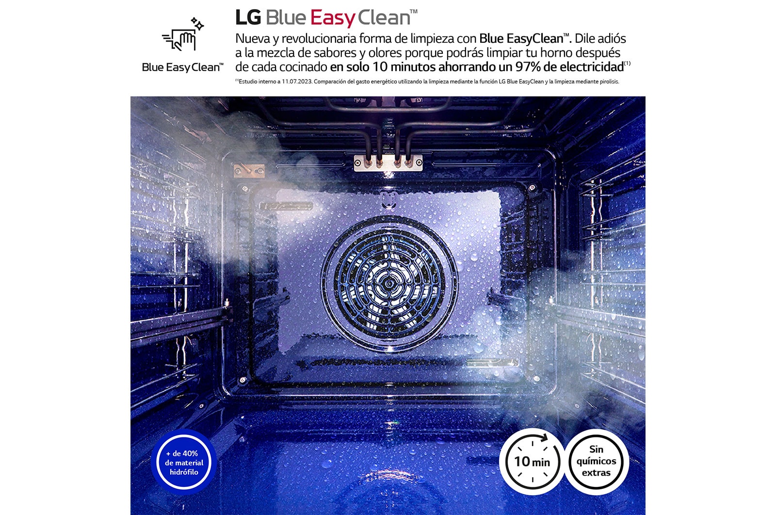 LG Horno Pirolítico Instaview Vapor 76L A++ con sistema de limpieza Blue EasyClean, acero inoxidable, WS9D7651WS