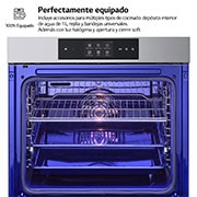 LG Horno Pirolítico Instaview Vapor 76L A++ con sistema de limpieza Blue EasyClean, acero inoxidable, WS9D7651WS