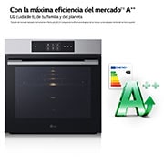 LG Horno Pirolítico Instaview Vapor 76L A++ con sistema de limpieza Blue EasyClean, acero inoxidable, WS9D7651WS