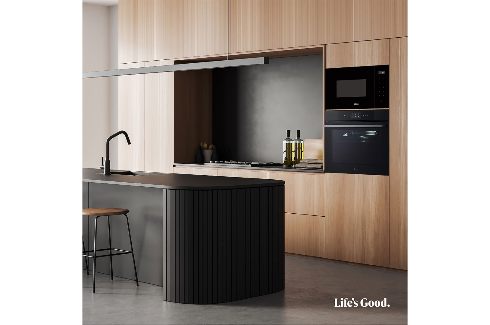 LG Horno Instaview Vapor 100% 76L A++ con sistema de limpieza Blue EasyClean, cristal negro mate, WS9D7672WM