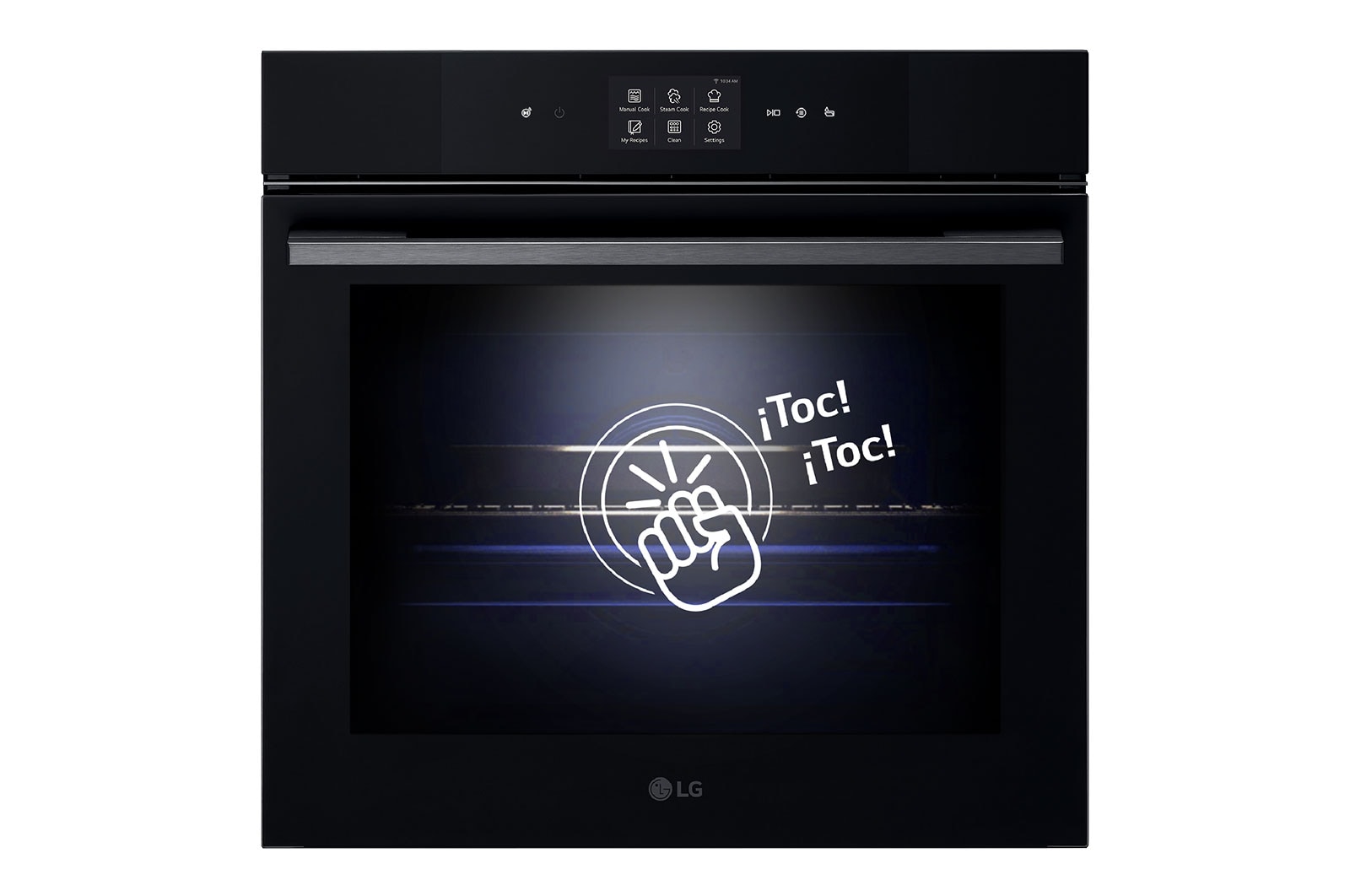 LG Horno Instaview Vapor 100% 76L A++ con sistema de limpieza Blue EasyClean, cristal negro mate, WS9D7672WM