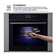 LG Horno Instaview Vapor 100% 76L A++ con sistema de limpieza Blue EasyClean, cristal negro mate, WS9D7672WM