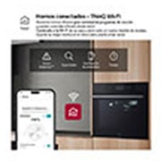 LG Horno Instaview Vapor 100% 76L A++ con sistema de limpieza Blue EasyClean, cristal negro mate, WS9D7672WM