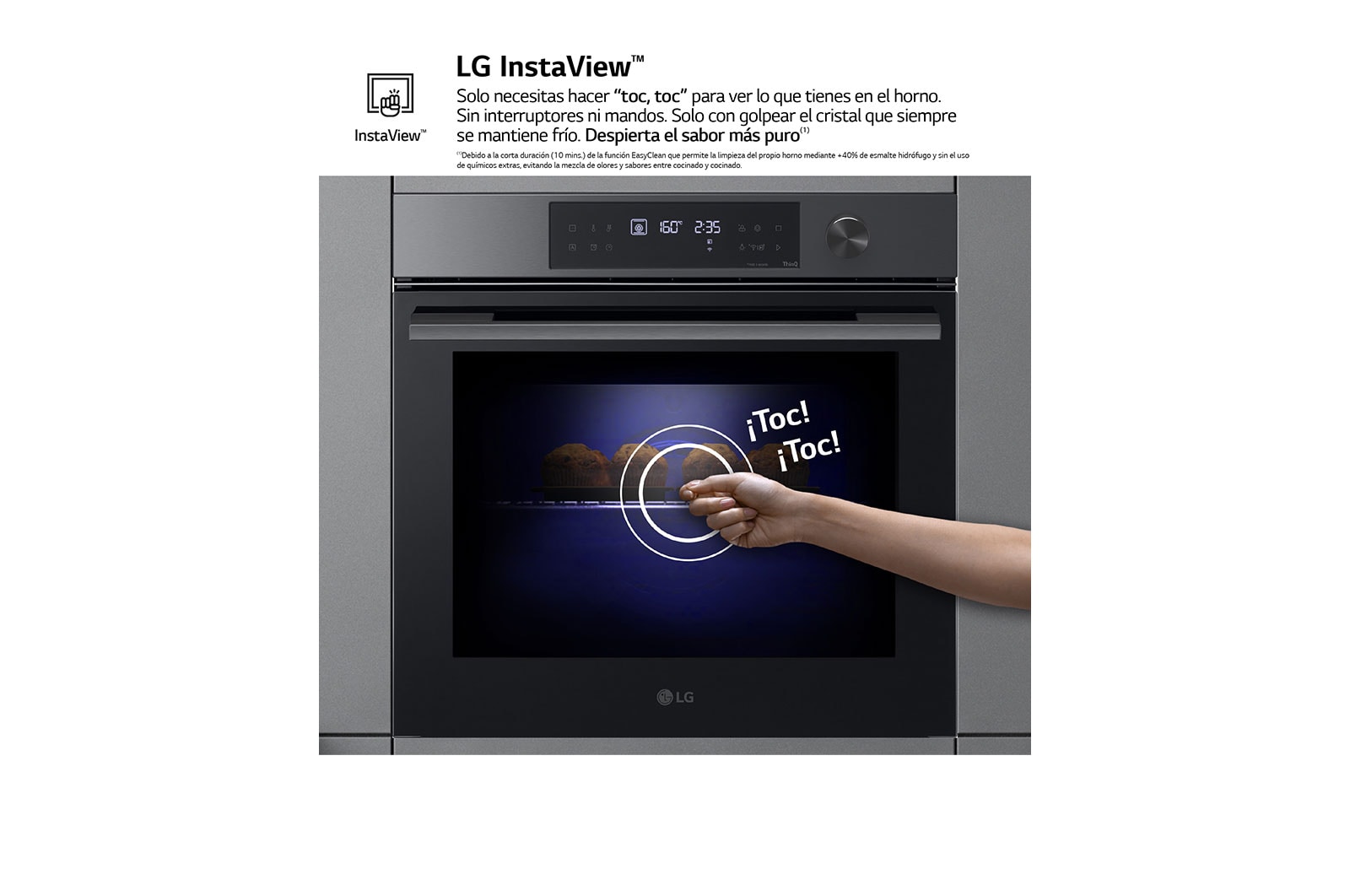 LG Horno LG Instaview 76 litros A+ Freidora de Aire, WSED7612S