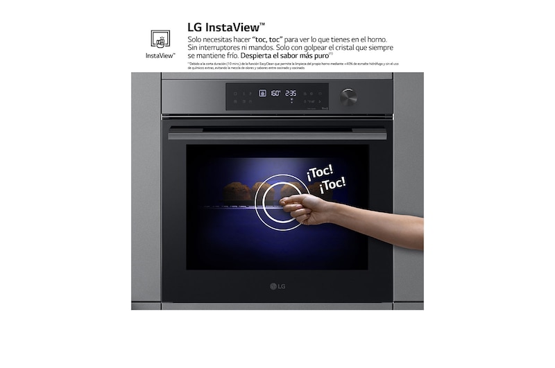 LG Horno LG Instaview 76 litros A+ Freidora de Aire, WSED7612S
