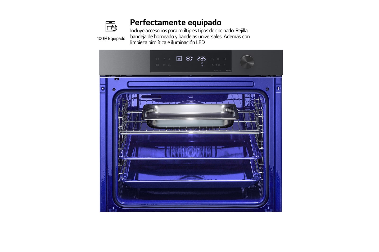 LG Horno LG Instaview 76 litros A+ Freidora de Aire, WSED7612S