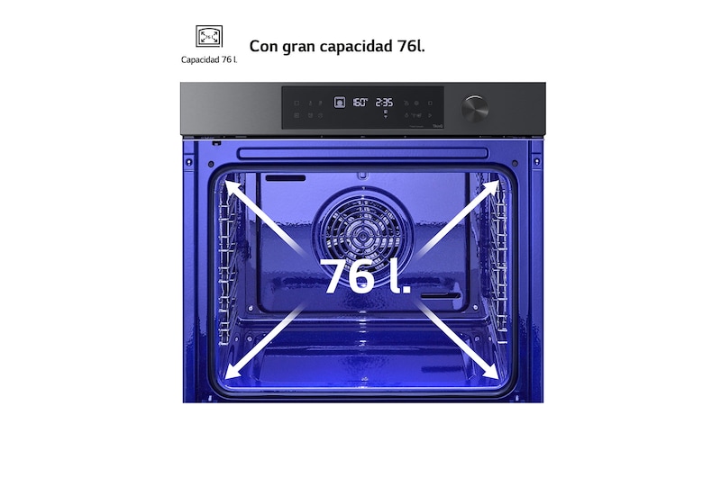 LG Horno LG Instaview 76 litros A+ Freidora de Aire, WSED7612S