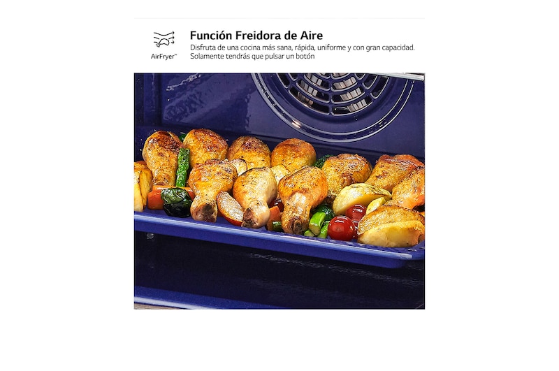 LG Horno LG Instaview 76 litros A+ Freidora de Aire, WSED7612S