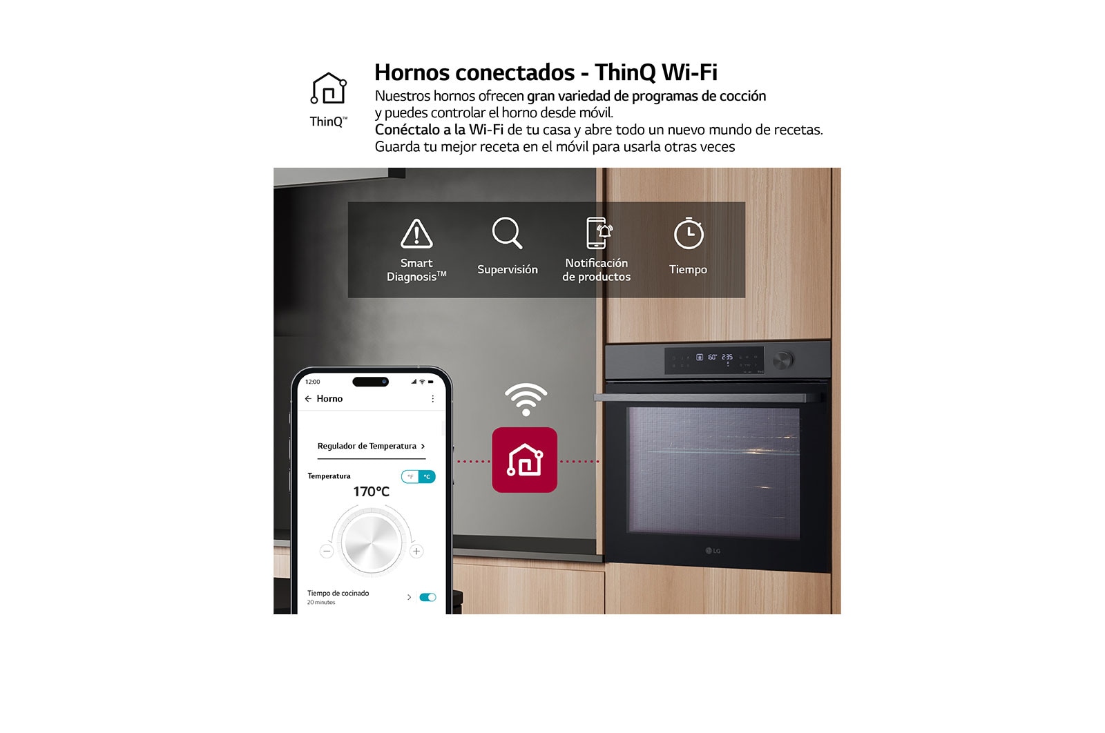 LG Horno LG Instaview 76 litros A+ Freidora de Aire, WSED7612S