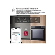 LG Horno Pirolítico Instaview 76L A+ con sistema de limpieza Blue EasyClean, acero negro, WSED7612B