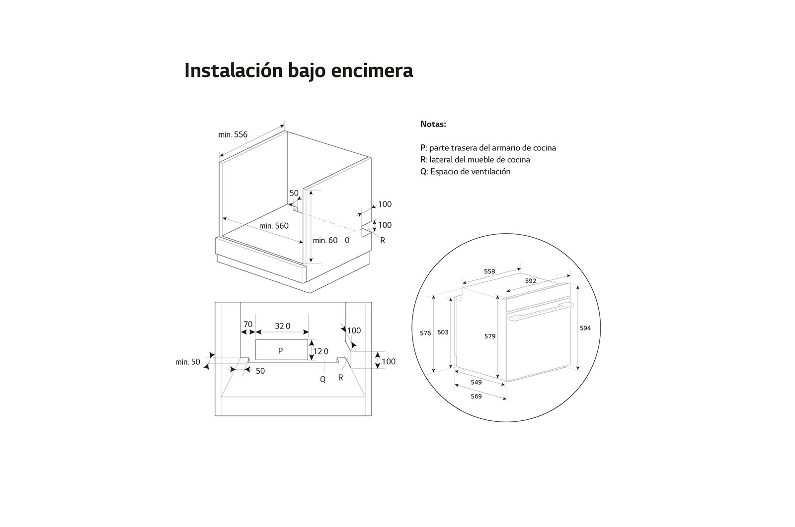 LG Horno LG Instaview 76 litros A++ Cocina Vapor y Freidora de Aire, WSED7665B