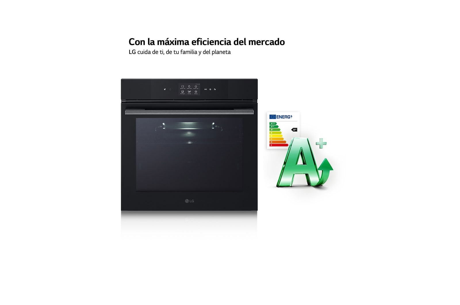 LG Horno  Instaview Vapor 100% 76L A++ con sistema de limpieza Blue EasyClean, cristal negro mate, WSED7666M