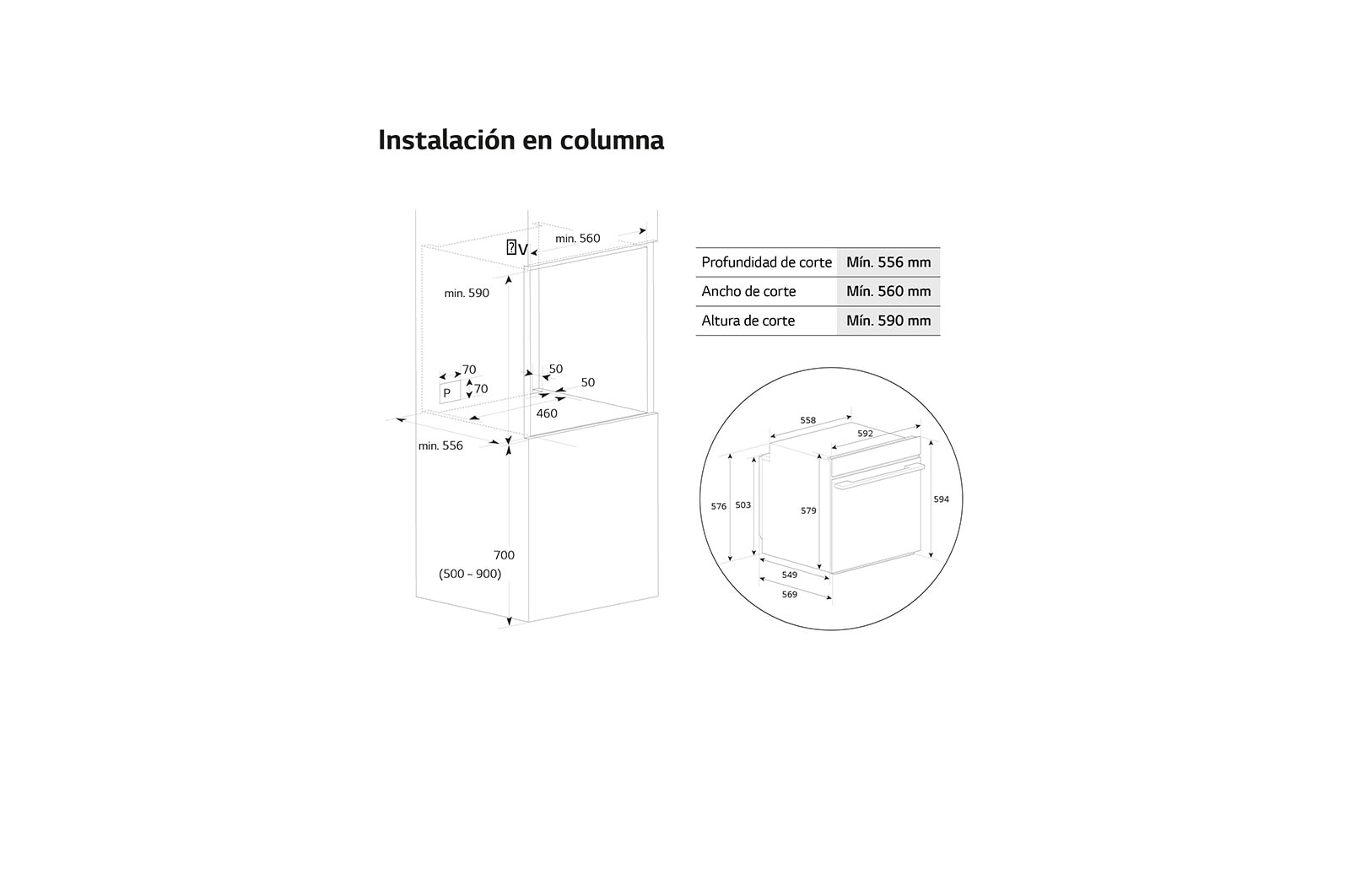 LG Horno  Instaview Vapor 100% 76L A++ con sistema de limpieza Blue EasyClean, cristal negro mate, WSED7666M