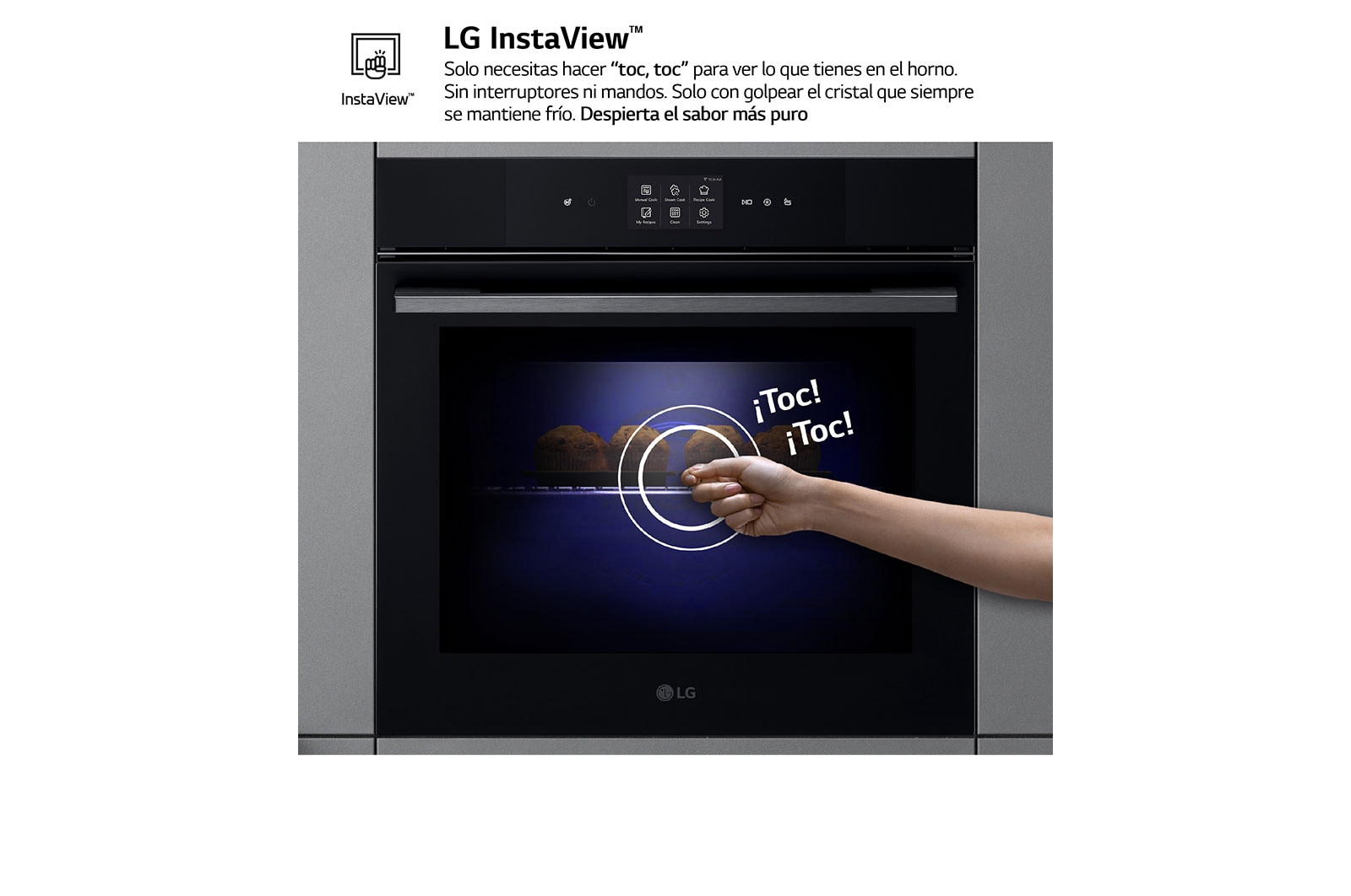 LG Outlet Horno LG Instaview 76 litros A++ Freidora de Aire, WSED7667M.OUTLET