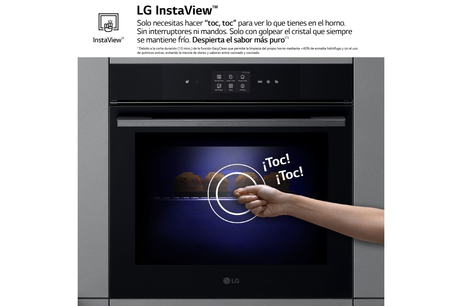 LG Horno LG Instaview 76 litros A++  Freidora de Aire, WSED7667M