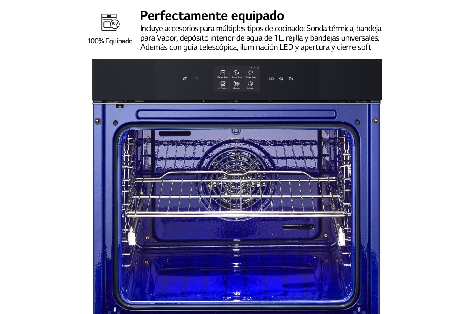 LG Horno LG Instaview 76 litros A++  Freidora de Aire, WSED7667M