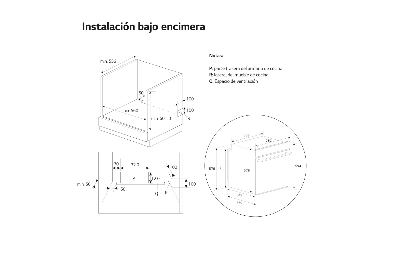 LG Horno LG Instaview 76 litros A++  Freidora de Aire, WSED7667M