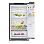 LG Frigorífico Combi, 1,86m, Clasificación E, capacidad de 374l, Inox Antihuellas, serie 6, GBB61PZJMN