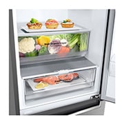 LG Frigorífico Combi Door Cooling⁺, 2m, Clasificación C, capacidad de 419l, Inox antihuellas, serie 600, GBB62PZ5CN1
