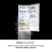 LG Frigorífico Combi 2m, Clasificación C, capacidad de 419l, Inox antihuellas, Serie 600, GBB62PZGCC1