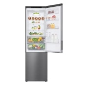 LG Frigorífico Combi 2m, Clasificación C, capacidad de 419l, Inox antihuellas, Serie 600, GBB62PZGCC1
