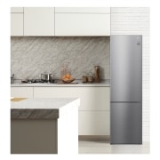 LG Frigorífico Combi 2m, Clasificación C, capacidad de 419l, Inox antihuellas, Serie 600, GBB62PZGCC1