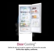 LG Frigorífico Combi 2m, Clasificación D, capacidad de 419l, Blanco, Serie 600, GBB62SWFGN