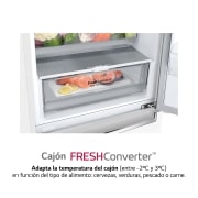 LG Frigorífico Combi 2m, Clasificación D, capacidad de 419l, Blanco, Serie 600, GBB62SWFGN