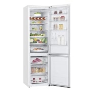 LG Frigorífico Combi 2m, Clasificación D, capacidad de 419l, Blanco, Serie 600, GBB62SWFGN