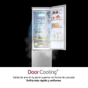 LG Frigorífico Combi 2m, Clasificación B, Acero inoxidable texturizado antihuellas, capacidad de 419l, Serie 700, GBB72MBUBN