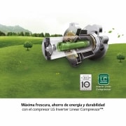 LG Frigorífico Combi 2m, Clasificación B, Acero inoxidable texturizado antihuellas, capacidad de 419l, Serie 700, GBB72MBUBN