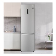 LG Frigorífico Combi 2m, Clasificación B, Acero inoxidable texturizado antihuellas, capacidad de 419l, Serie 700, GBB72MBUBN