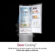 LG Frigorífico Combi 2m, Clasificación D, capacidad de 419l, Inox antihuellas, serie 700, GBB72PZVGN