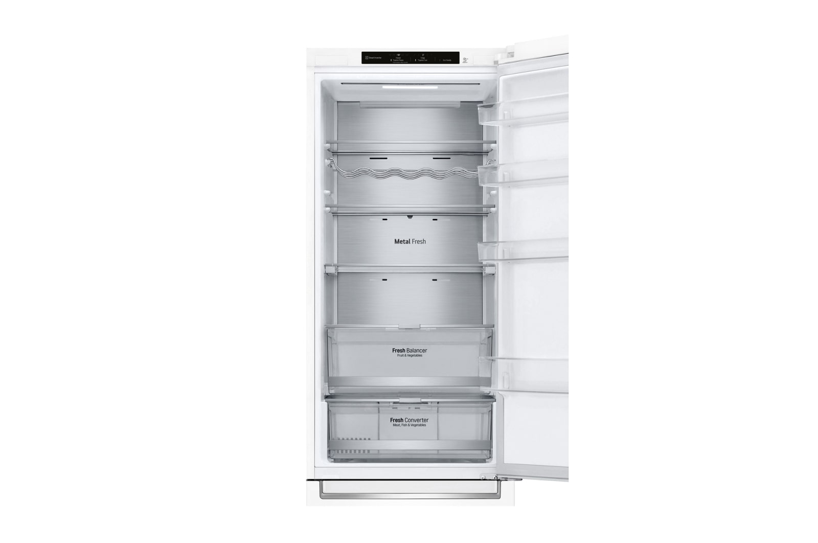 LG Frigorífico Combi Door Cooling+, 2m, Clasificación C, capacidad de 419l, blanco, serie 700 , GBB72SWVCN1
