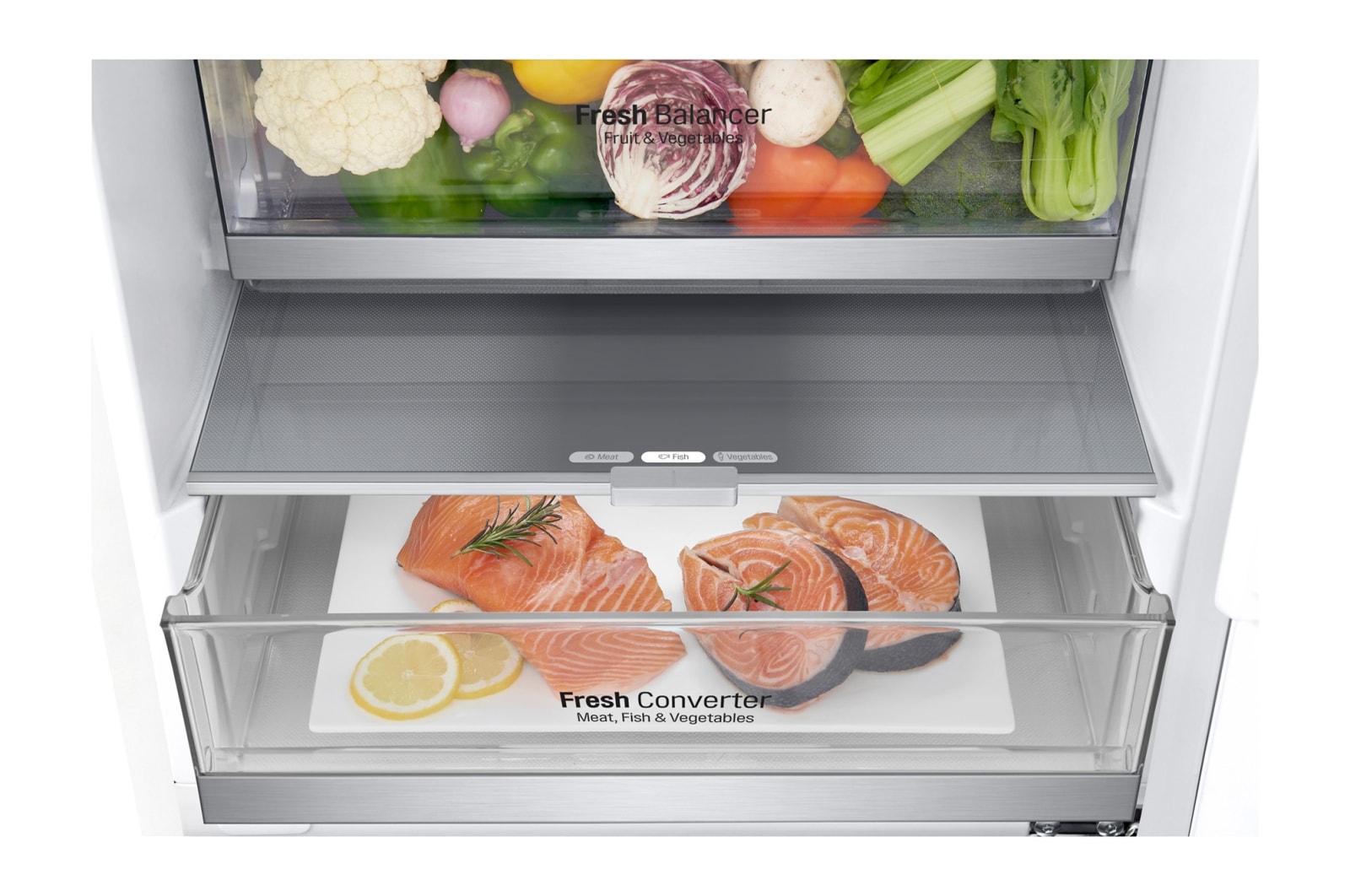 LG Frigorífico Combi Door Cooling+, 2m, Clasificación C, capacidad de 419l, blanco, serie 700 , GBB72SWVCN1