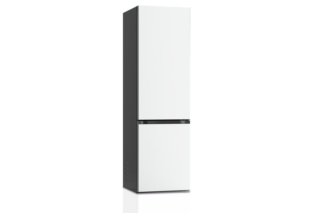 LG Frigorífico Crystal Door Combi 2m, Clasificación C, capacidad de 419l, Blanco satinado, GBB72TW9CQ1