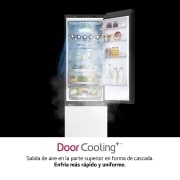 LG Frigorífico Crystal Door Combi 2m, Clasificación C, capacidad de 419l, Blanco satinado, GBB72TW9CQ1