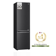 LG Frigorífico Combi 2m, Clasificación un 10% más eficiente que A, 419l, Acero Premium Antihuellas, serie Centum, GBB92MCB1P