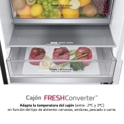 LG Frigorífico Combi 2m, Clasificación un 12% más eficiente que A, 419l, Acero Premium Antihuellas, serie Centum, GBB92MCB2P