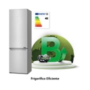 LG Frigorífico Combi 2m, Clasificación B, capacidad de 419l, Acero premium  Antihuellas, serie Centum, GBB92STABP