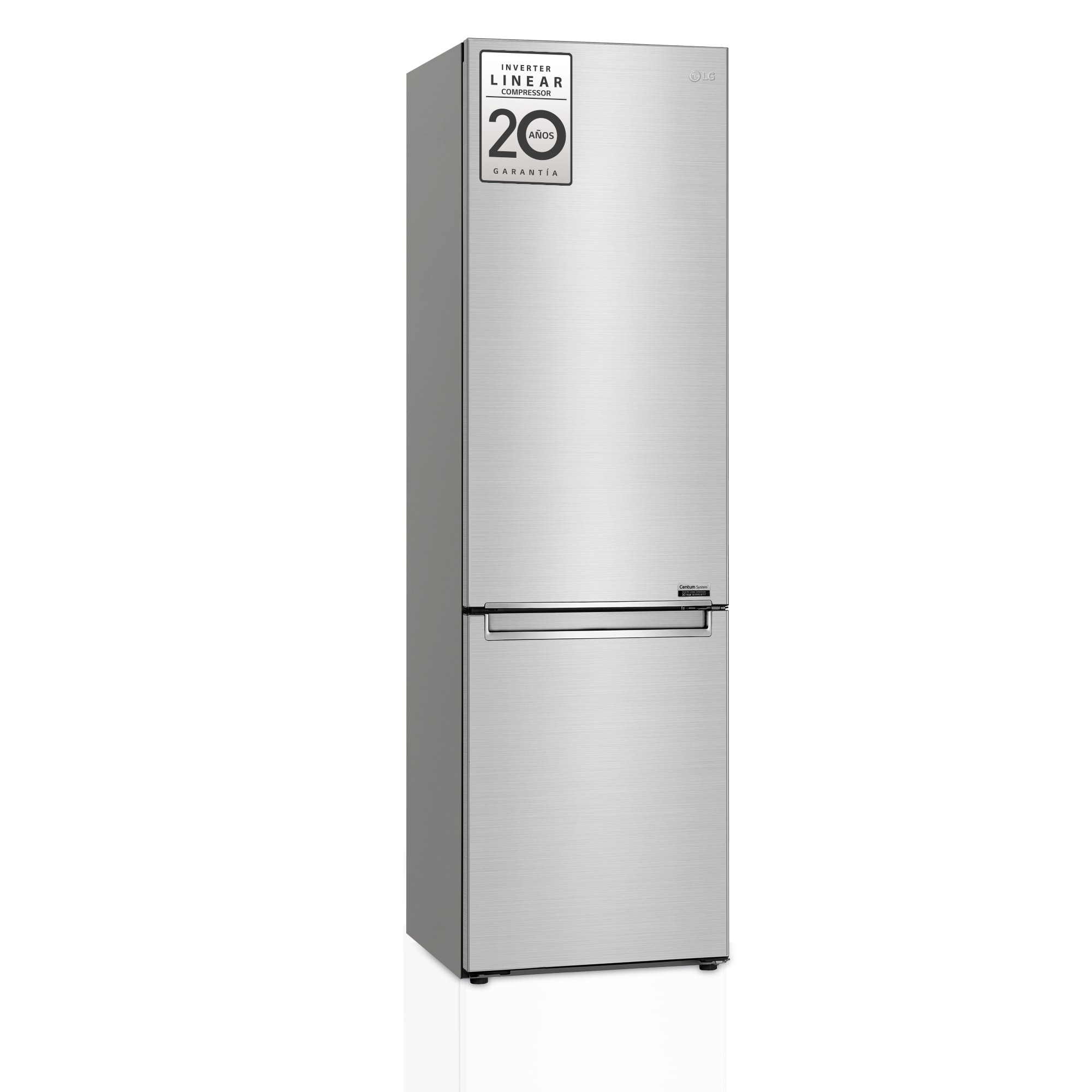 LG Frigorífico Combi 2m, Clasificación A, capacidad de 419l, Acero Premium Antihuellas, serie Centum, GBB92STBAP