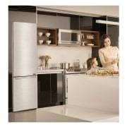 LG Frigorífico Combi 2m, Clasificación A, capacidad de 419l, Acero Premium Antihuellas, serie Centum, GBB92STBAP