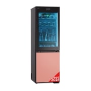 LG Frigorífico combi Instaview con MoodUP Door Cooling+, 1,86 m, Clasificación D, capacidad de 352 l,  Multicolor, GBG719MDNN